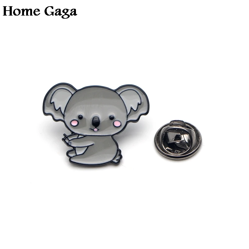 Homegaga Koala медведь сделай сам цинковый галстук мультфильм забавные булавки рюкзак