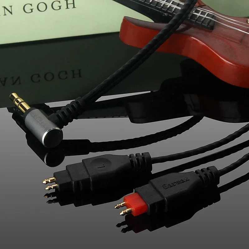 Earmax 3,5 мм HIFI кабель для наушников OCC с серебряным покрытием обновленный аудио кабель Aux Замена для Sennheiser-HD650 HD600 HD580