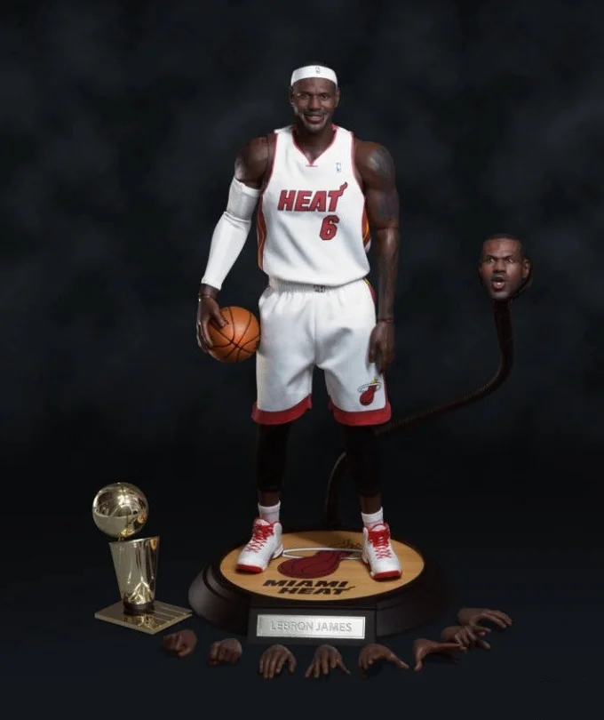 

Real Masterpiece NBA Collection LeBron James Miami Heat #6 PVC Action Figure NEW Collectible Model Toy Gift Collectible Model