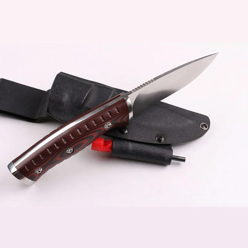 Free shipping Farmer DAO Full Tang Fixed Blade Knife 7CR17MOV Stainless Steel Straight Knife