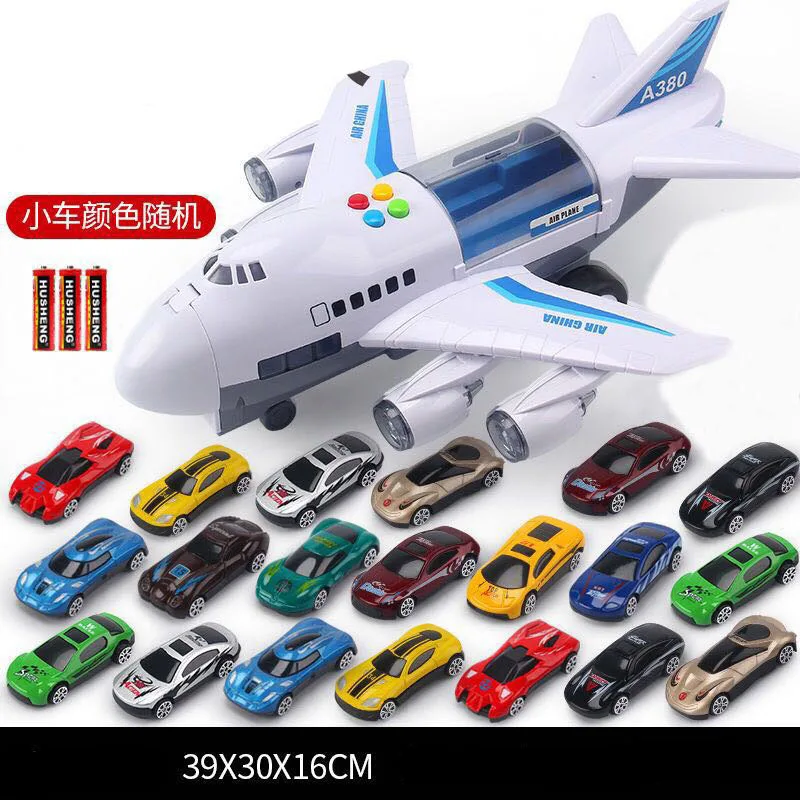 

2019 Music Story Simulation Track Inertia Children's Toy Aircraft Large Size Passenger Plane Kids Airliner Toy Car Free Gift Map