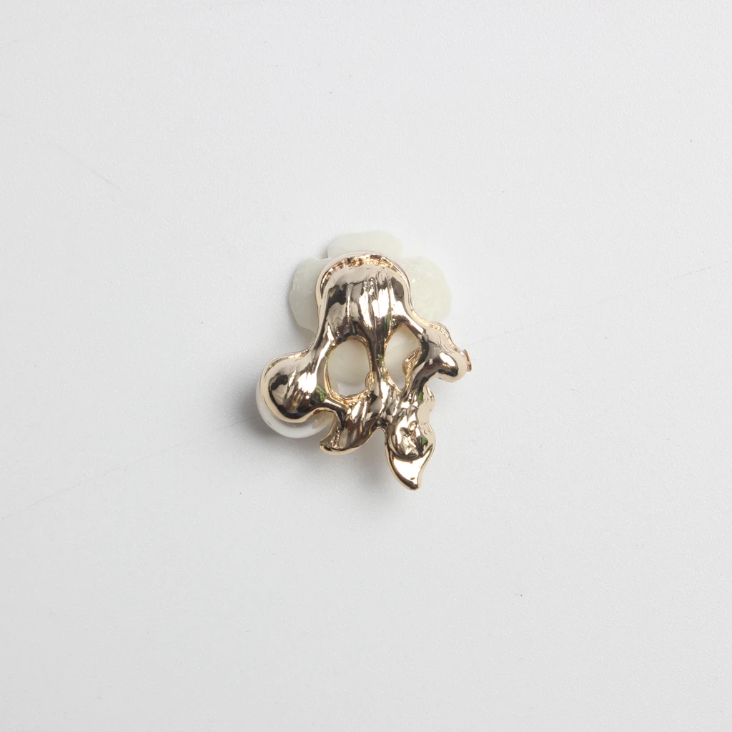 20pcs Mix Gold Base Metal Butterfly Rhinestone Pearl Buttons Flatback Hair Embellishment Button Hairbow Center Decoration Craft