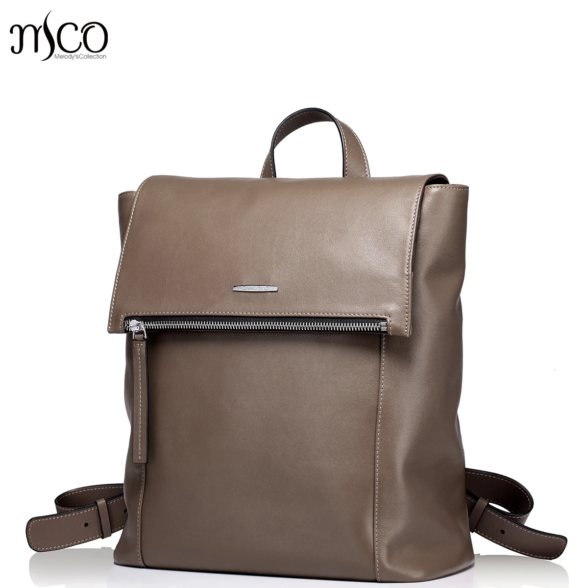 Brand Men's Genuine Leather Backpack Fashion Cow Leather Travel Daily Backpack Male Leisure Double Shoulder Bag Top-handle bags