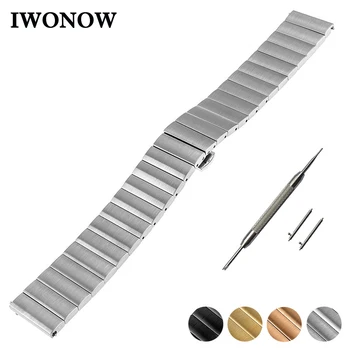 

Stainless Steel Watch Band 16mm 18mm 20mm for Armani Quick Release Strap Butterfly Buckle Wrist Belt Bracelet + Spring Bar +Tool