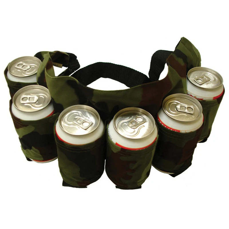 

Outdoor Climbing Camping Hiking 6 Pack Holster Portable Bottle Waist Beer Belt Bag Handy Wine Bottles Beverage Can Holder