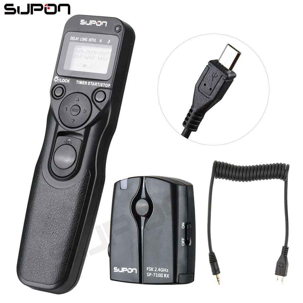 

SUPON 710II /S2 2.4GHZ Wireless LCD Timer Shutter Release Remote Control for Sony A7 series,NEX-3N ,A6000 A5000,A3000
