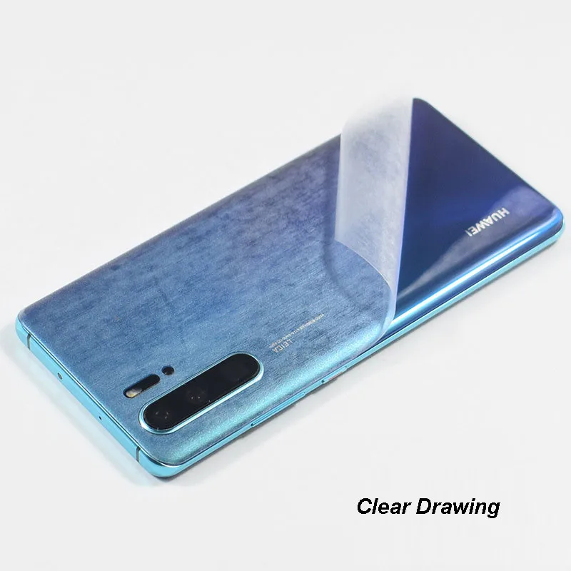 3D карбоновая пленка для телефона наклейка для HUAWEI P30 Pro P20 Lite mate 20X20 Pro HONOR 8X9 10 Lite V10 - Цвет: Clear Drawing