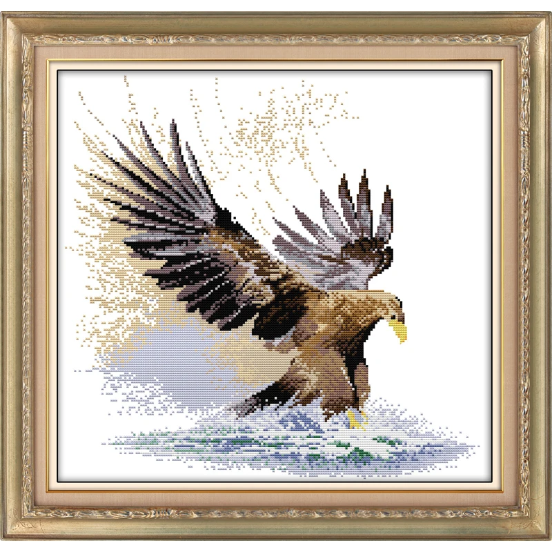 

Everlasting love A flying eagle Ecological cotton Cross Stitch 11CT and 14CT Printed christmas New Year