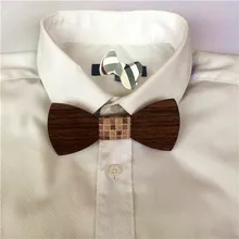 Индивидуальный аксессуар геометрический дизайн Твердый хороший деревянный хип-хоп галстук-бабочка для мужчин галстук-бабочка