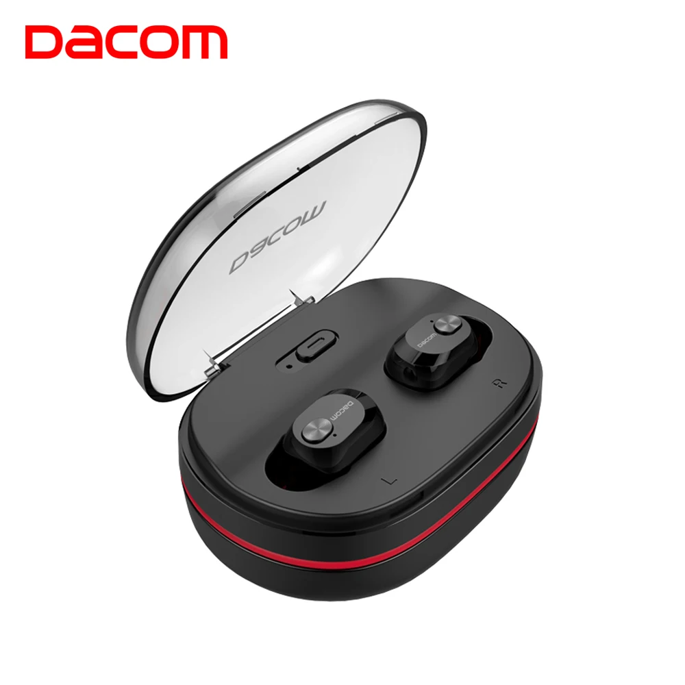 

DACOM K6H True Wireless Earbuds Mini TWS Mic Earphone Headset earpods Bluetooth In-ear Charging Box Wireless Charge freebuds