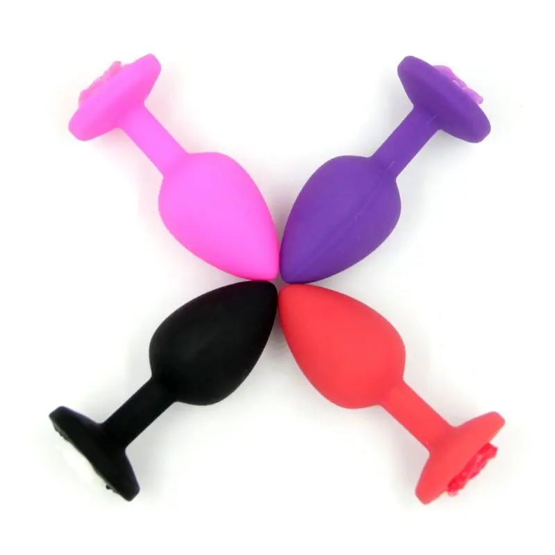 Anus Sex Trainer Silicone Rose Butt Plugs Stimulation for Starter Beginner Men Women Couples |