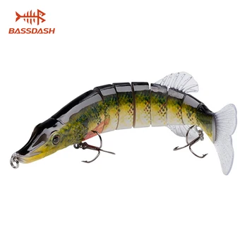 

Bassdash Multi Jointed Swimbaits Bass Fishing Lure Hard Body Soft Fins 8''2-1/2oz, 2018 New Style, 2pcs