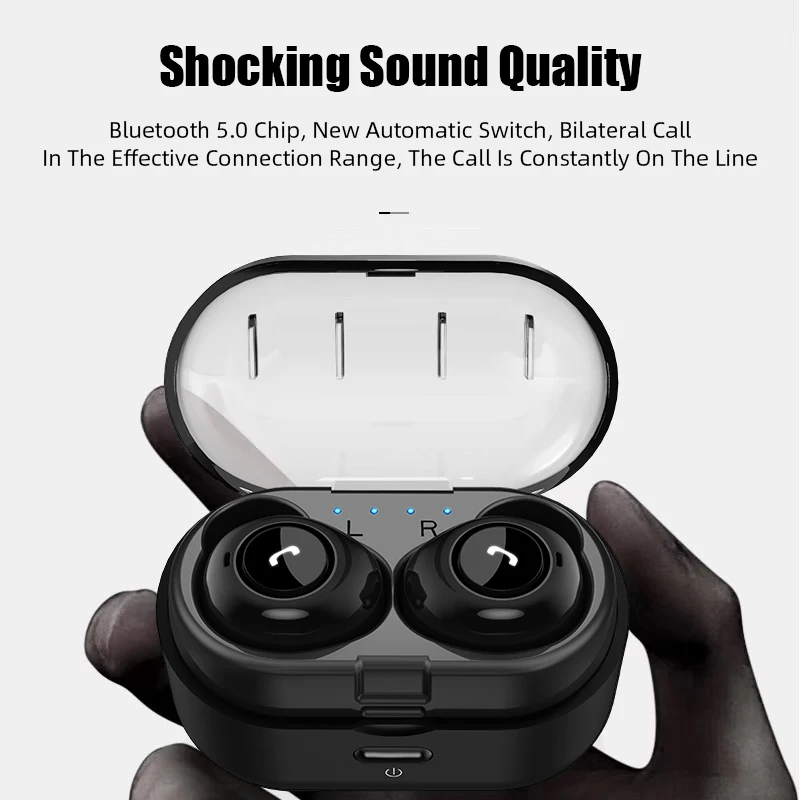 Беспроводные наушники M & J Capsule TWS Bluetooth V5.0 гарнитура с глубокими басами стереозвук