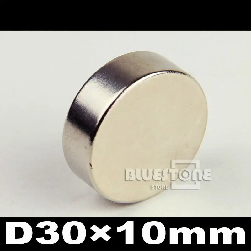 5 x Large Super Strong Magnet Disc 30mm x 10mm Cylider