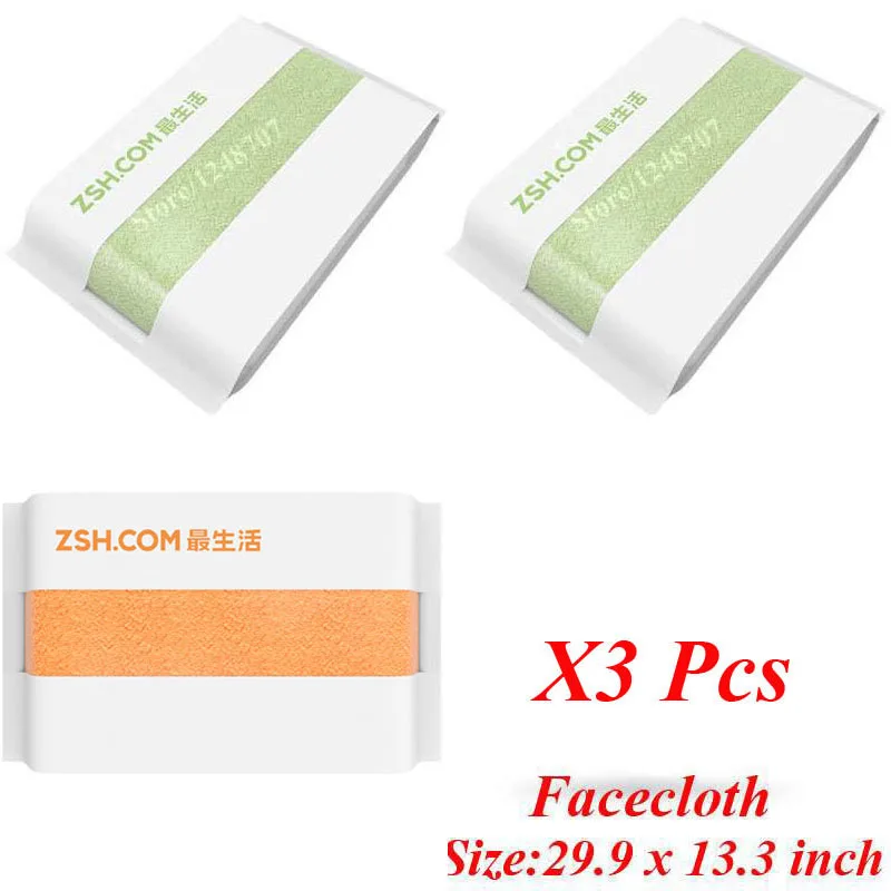 3 шт. антибактериальное полотенце Xiaomi ZSH Polygiene из хлопка для девушек и женщин, Хорошо Впитывающее банное полотенце для рук - Цвет: W