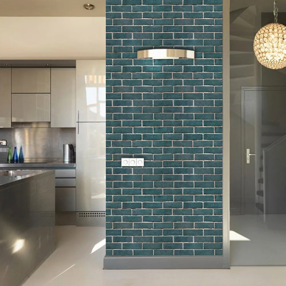 

KAKUDER 3D Wall Paper Brick Stone Rustic Effect Self-adhesive Wall Sticker Home Decor 6J1 Drop Shipping