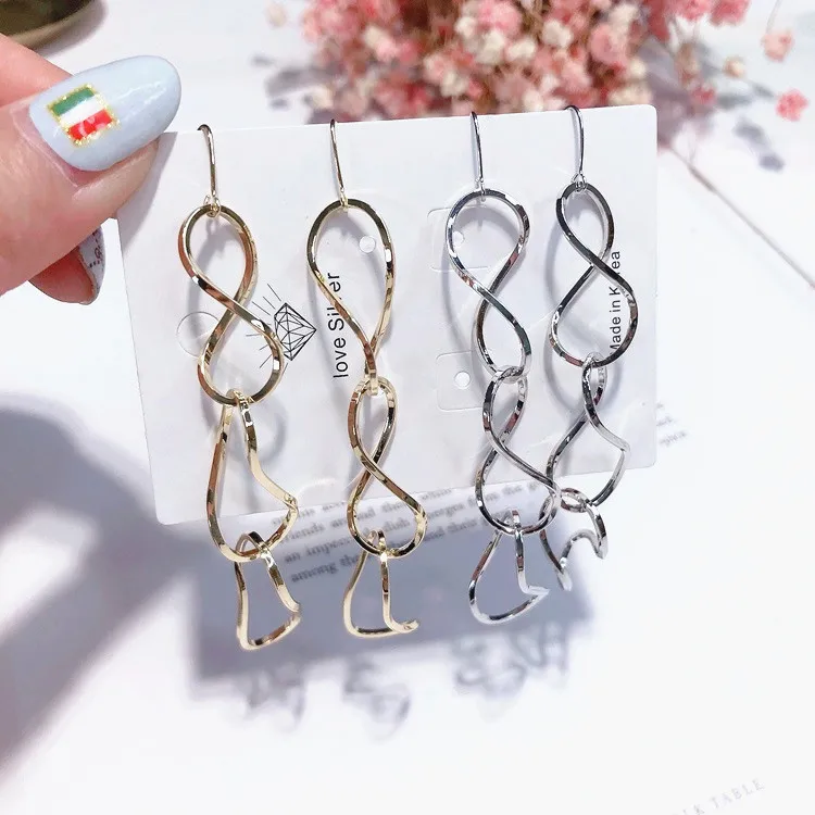 hollow wave earring Hypoallergenic fadeless fashion jewelry stud earrings for women girl Christmas gift