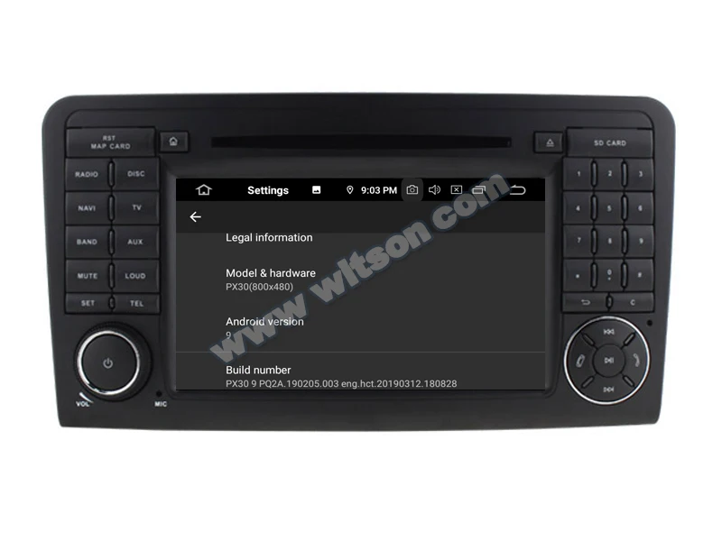 Top WITSON Android 9.0 CAR DVD PLAYER GPS for MERCEDES-BENZ ML-W164/GL-X/W300/ML350/ML450 audio system with gps car audio gps dvd 5