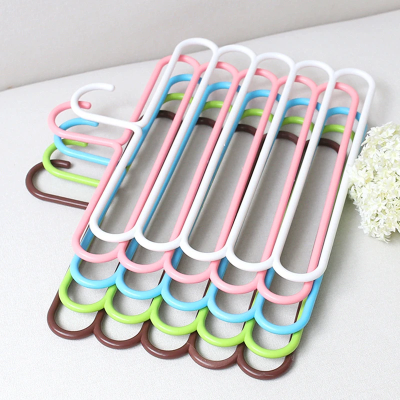 

4PCS Multi-layer Pants Racks Creative Wardrobe Space Saving Multifunction Clothes Scarf Hangers Practical Durable Hanging Shelf
