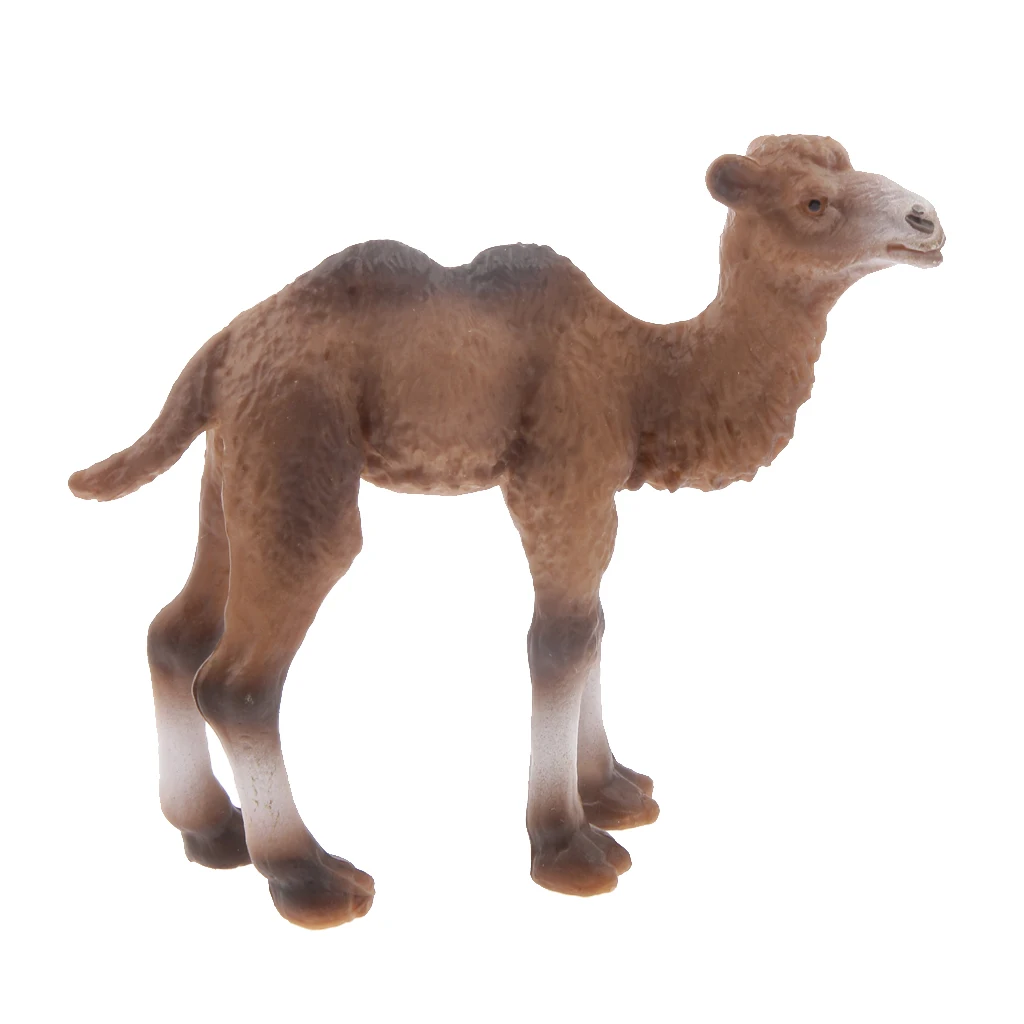 2 Pieces Realistic Animal Camel Alpaca Model Action Figures Playset Kids Toys