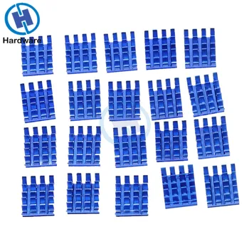 

20pcs Aluminum Heatsink Good Heat Dissipation Adhesive Heat Sink Tools 13*14*6mm For Memory RAM IC Chipset