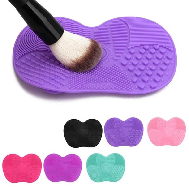 

Silicone Brush Cleaning Pad Silicone Brush Cleaner Cosmetic Make Up Washing Brush Gel Cleaning Mat Foundation Makeup Brush Clean