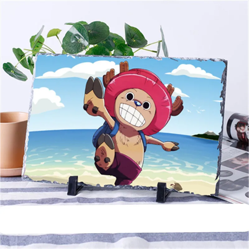 

15X20CM ONE PIECE Luffy Tony Tony Chopper Figure Slate painting Personality Cartoon Craft Picture Desktop Decoration Home X961