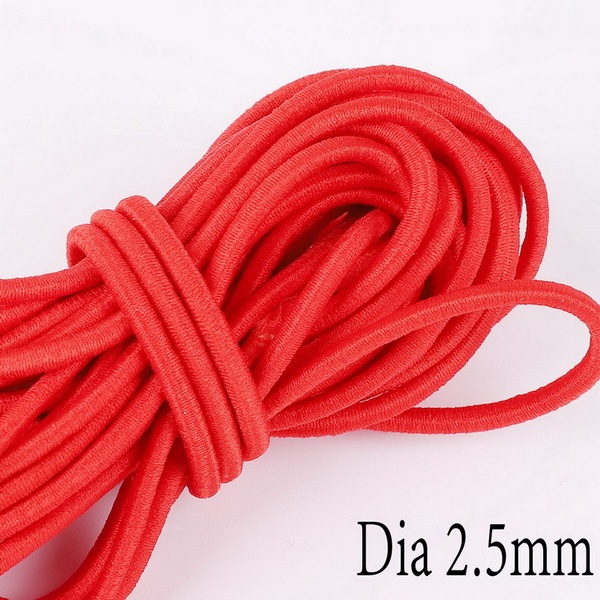 Colorful High-Elastic Cords Round Elastic Band Round Elastic Rope Rubber Band Elastic Line DIY Sewing Accessories