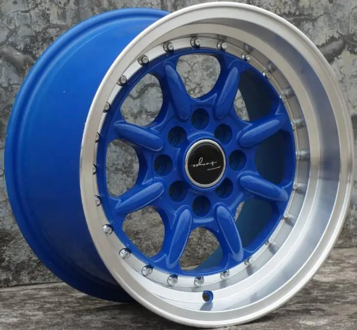 Синие 15 дюймовые 15x8,0 4x100 4x114,3 автомобильные легкосплавные колесные диски