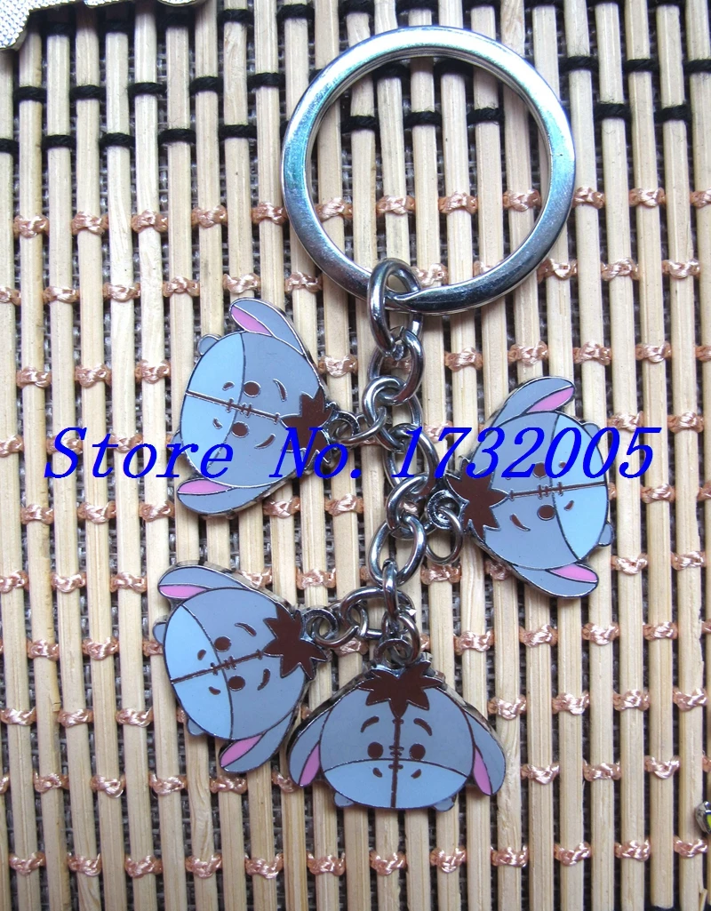 

New 1set cartoon Eeyore Keychain Metal Figures Pendants Key Chains YY-2