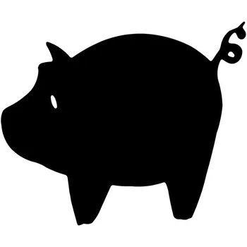 

11.4*9.5CM Pig Animal Window Decoration Car Sticker Car Styling Cute Funny Decal Accessories Black/Silver S1-2911