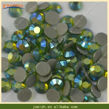 

SS10 Peridot AB or Customized AB Korean Rhinestone hot fix rhinestone 500gross/bag Crystal Hotfix Transfer Stones For Clothes