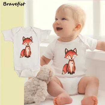

Baby Girls Boys Clothes Newborn Kid Baby Boy Girl Cotton Fox Print Bodysuits Jumpsuit Clothing Outfit Sunsuit Children Clothes