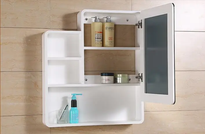Solid wood bathroom mirror cabinet. Hanging locker bathroom mirror with frame