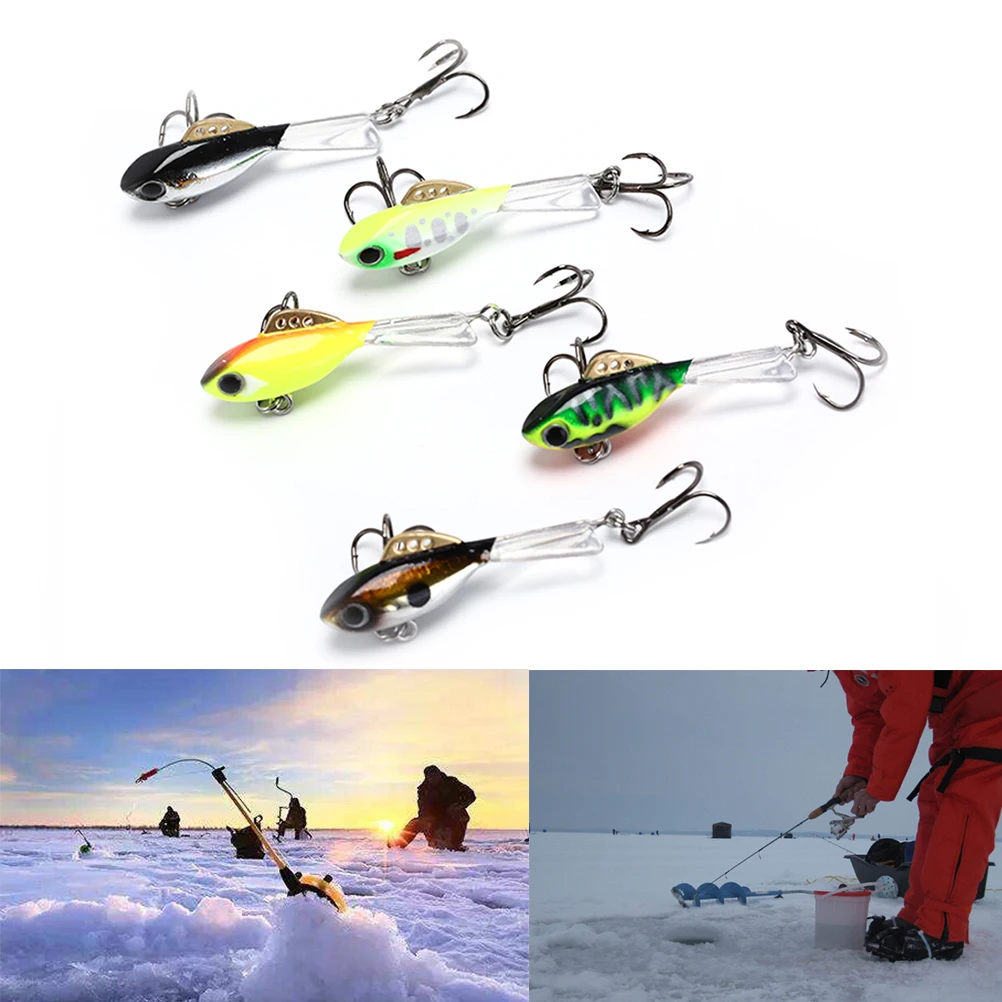 45mm 5.5g Winter Fishing Lure Ice Fishing Jigging Lead Fish Bait Winter
