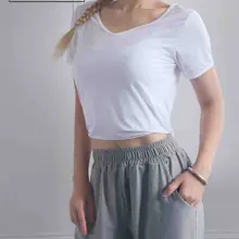 Новые женские рубашки легкая быстросохнущая Спортивная футболка для фитнеса ласточкин хвост глубокая проникающая одежда для йоги Женская футболка