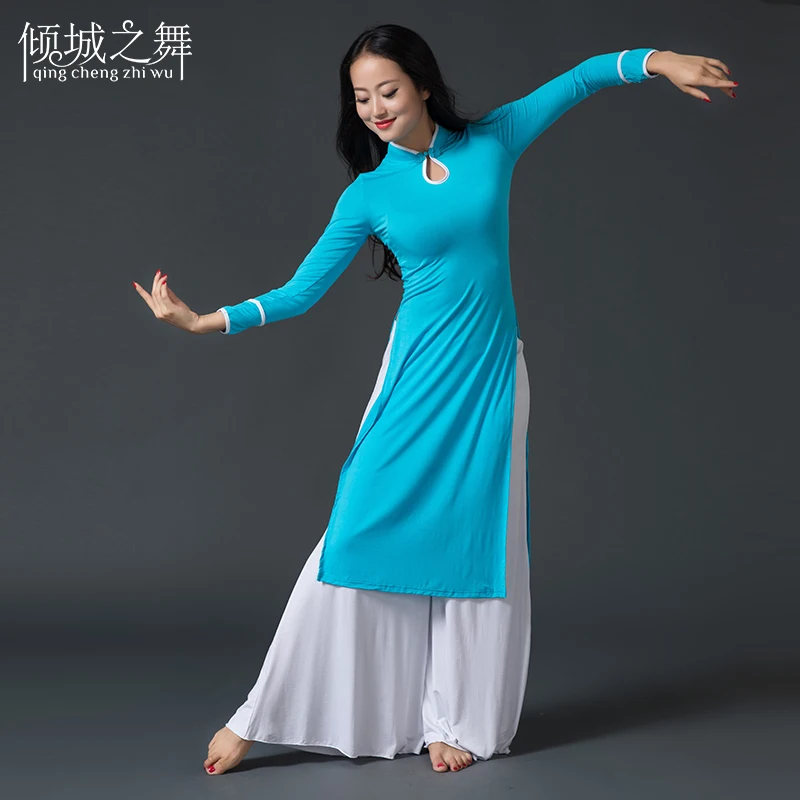 ZM161 классический Восточный танец живота для женщин модальный материал костюм Cheongsam рубашка широкие брюки