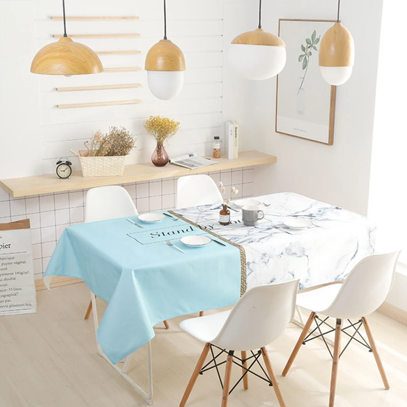 The New Linen Cotton Thicken Tablecloth Marbling Dinner Table Cloth Washable Wedding Banquet Coffee table cloth | Дом и сад