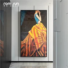 בד ציור פוסטר בסגנון נורדי תמונות לסלון בית תפאורה אמנות קיר שמלת נסיכת והדפסי HD מודרני