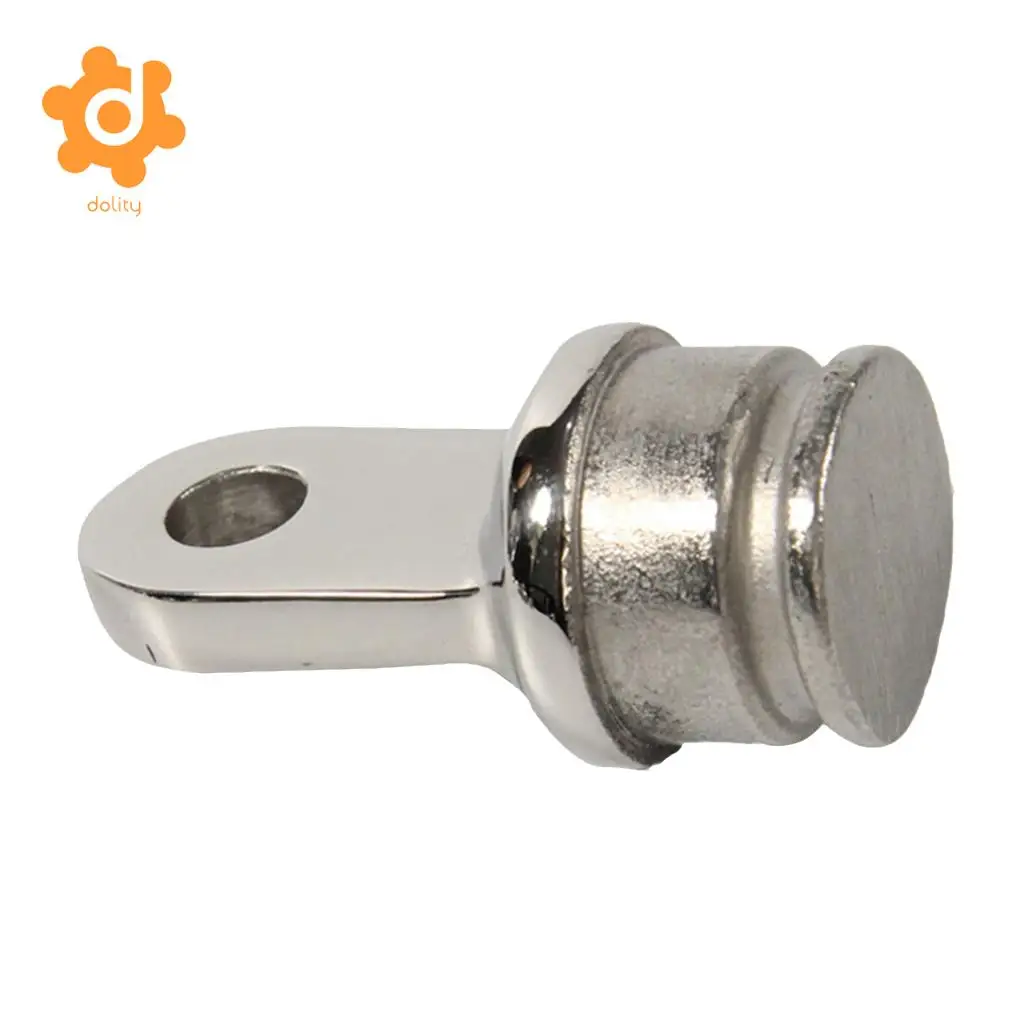 2Pcs 316 Stainless Steel Boat Bimini Top Inside Eye Rounded End 25mm 22mm