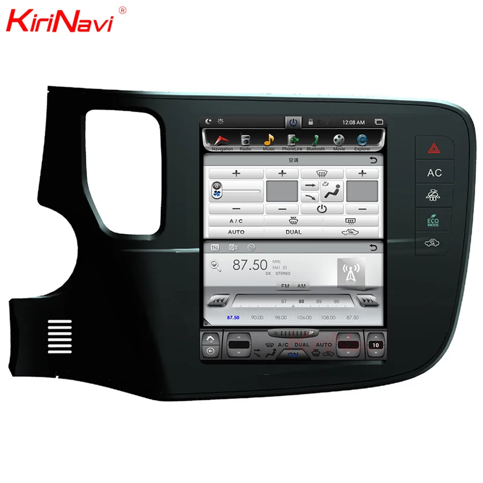 Cheap KiriNavi Vertical Screen Tesla Style Android 6.0 10.4 Car Multimedia Player For Mitsubishi Outlander Radio Navigation SystemsGPS 3