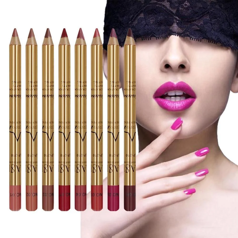 

8 colors Long-lasting lip liner matte lip pencil waterproof moisturizing lipsticks lipliner Makeup Cosmetics Maquillajes