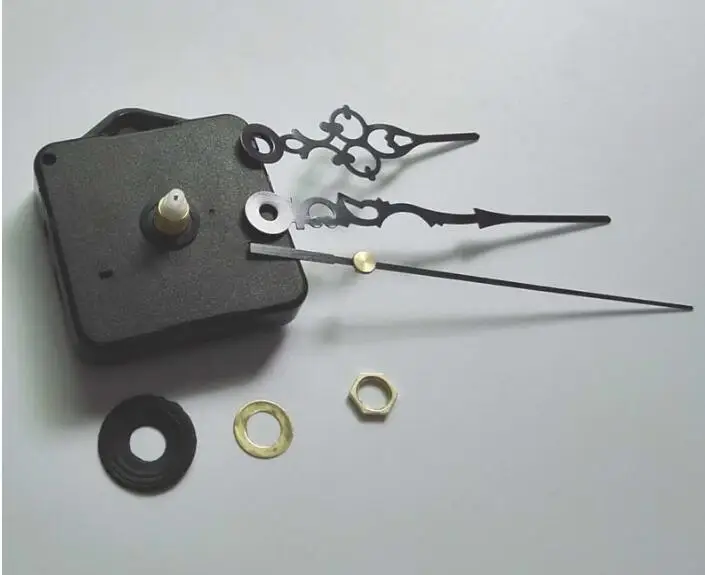 

10PCS/LOT Simple & stylish design DIY Clock Mechanism Parts Classic Hanging Black Quartz Watch Wall Clock Movement with hook