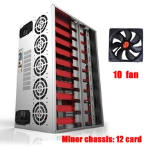 GPU Frame Mining Rig Case Server USB Miner Bitcoin Horizontal Computer ATX 12 Graphics Card Ethereum Machine Chassis