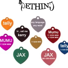 2 шт./партия, Настройка, гравированный текст Жетоны для питомцев, собака, id, бирка, алюминий, гравировка, имя, адрес, телефон, любой текст, 6 форм