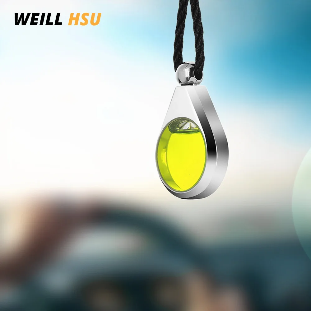 

Car Air Freshener Perfume Bottle Diffuser DIY Kit Car Interior Decor Essential Oil Diffuser Aromatherapy Drop Shape Pendant