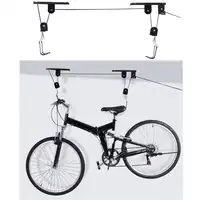 45LB Strong Bike Bicycle Lift Ceiling Mounted Hoist Storage Garage Hanger Pulley Rack Metal Lift Assemblies ciclismo bicicleta