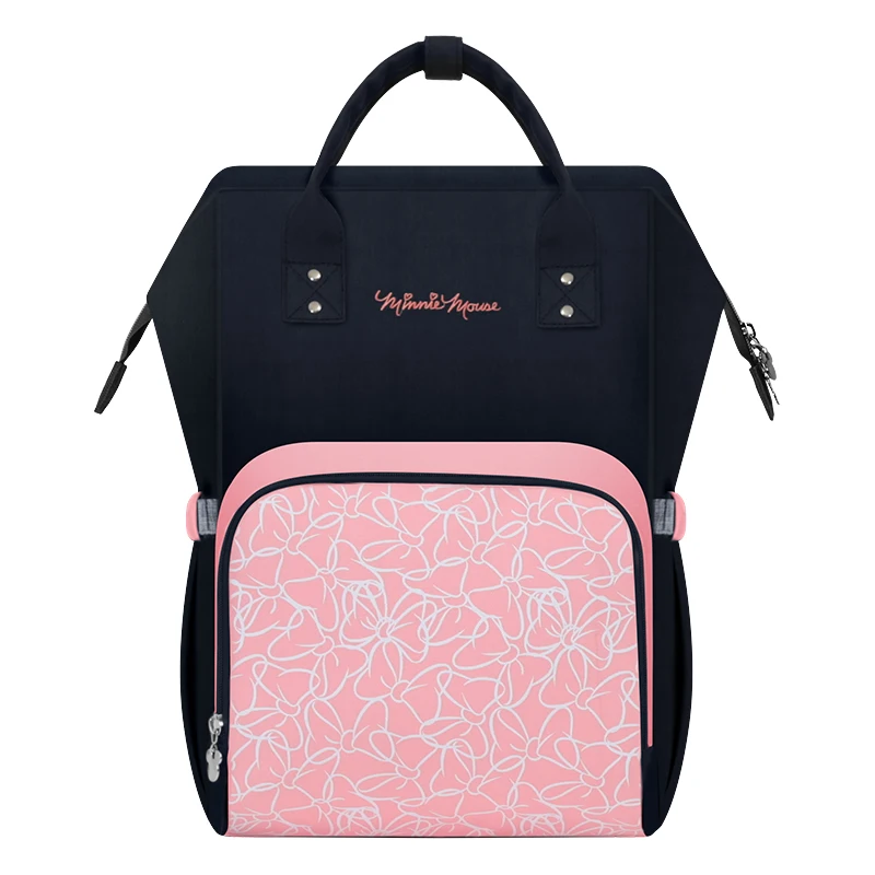 Дисней мешок бутылочка Кормление изоляционные сумки Дисней мама пеленки мешок тепловой большой емкости путешествия Детский рюкзак Детская сумка - Цвет: pink