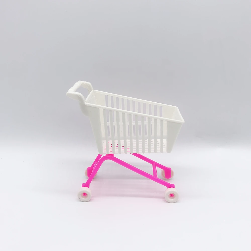 

Children's toy white mini shopping cart toy cart princess doll accessories children's interactive gifts children's games