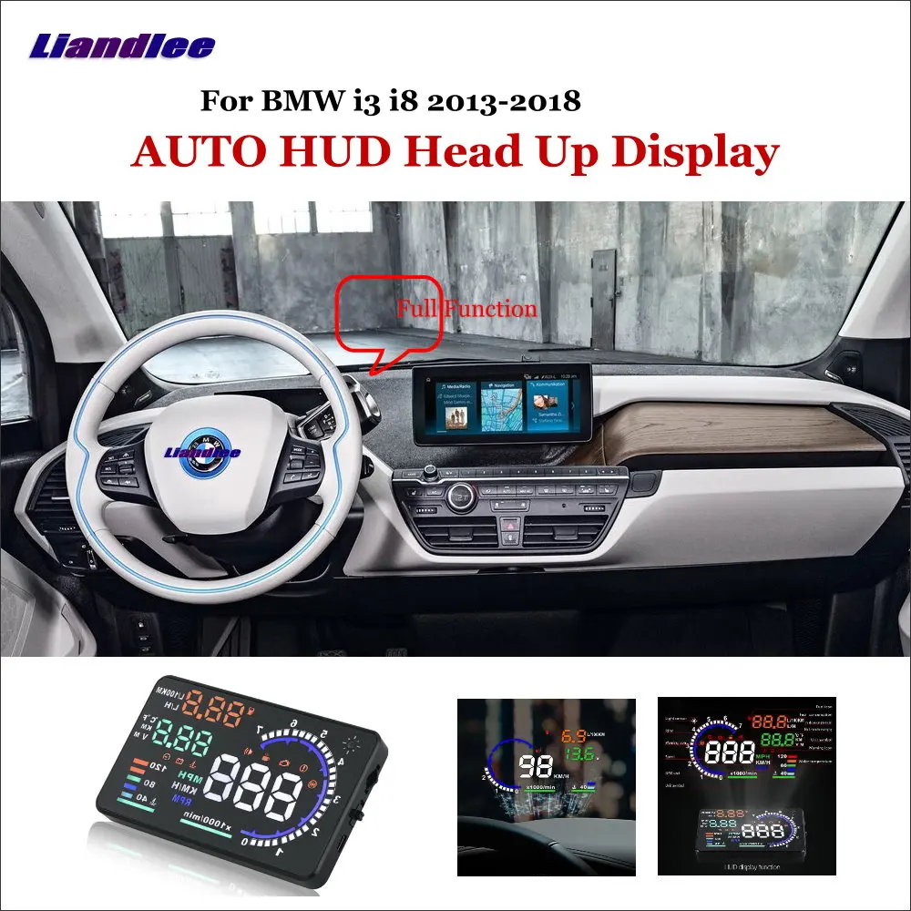 

Liandlee For BMW i3 i8 E90 E39 2013-2018 OBD Safe Driving Screen Car HUD Head Up Display Projector Refkecting Windshield